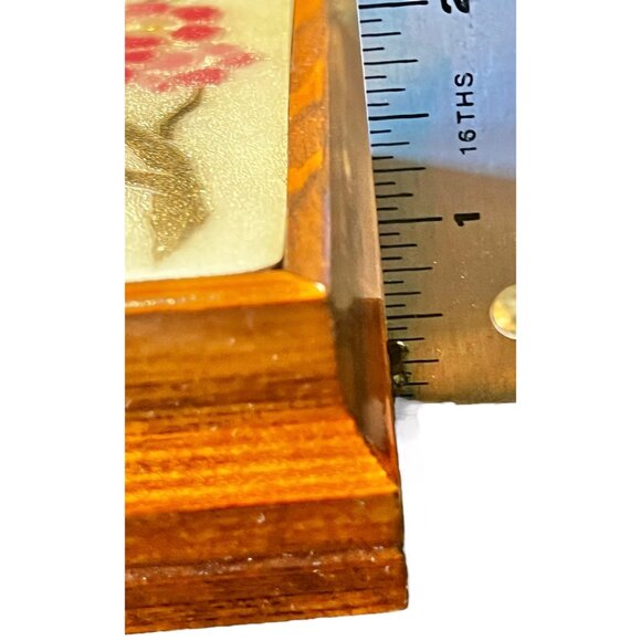 Sakura Cherry Blossom Enamel & Wooden Box With enamel Lid - Picture 9 of 12